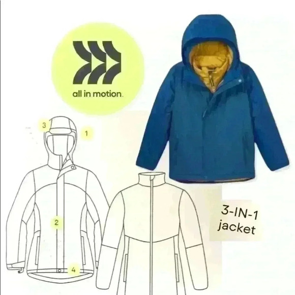 all in motion Other - All in Motion Boys 3 in 1 Jacket Warmest Winter Snow Skiing